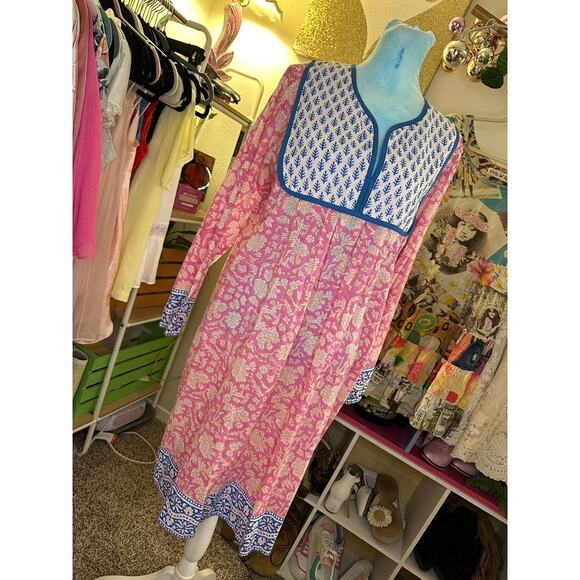 SZ Blockprints Jaipur Blockprint Caftan - Picture 3 of 6